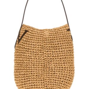 Raffia small Bulb handbag