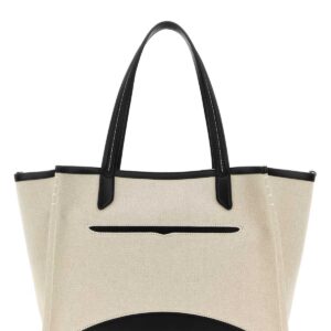 Sand canvas Loafers shopping bag