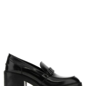 Black leather Marla pumps