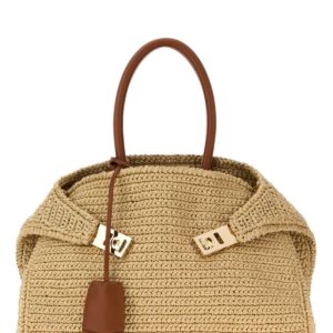 Raffia small Hug handbag
