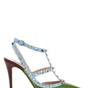 Multicolor leather Rockstud pumps