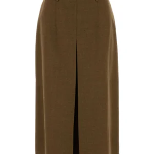Brown wool skirt