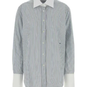 Embroidered poplin shirt