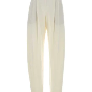 White crepe pant