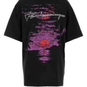 Black cotton oversize t-shirt