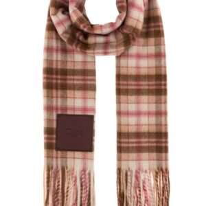 Embroidered cashmere ChloÃ© Highlanding scarf