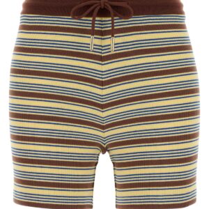 Embroidered stretch cotton shorts