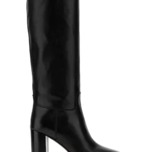 Black leather boots