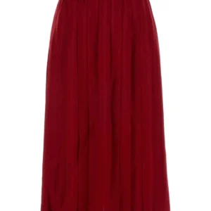 Red twill skirt