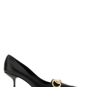 Black leather Boulevard pumps
