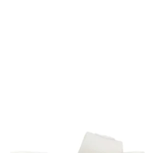 White nappa leather slippers