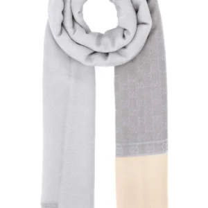 Embroidered cashmere blend scarf
