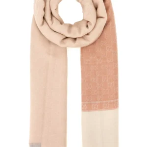 Embroidered cashmere blend scarf