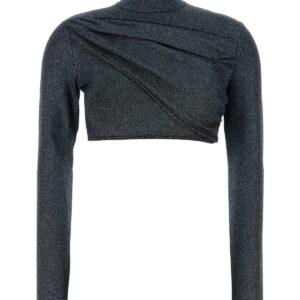 Black viscose blend top