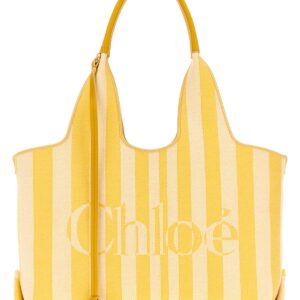 Embroidered canvas ChloÃ© Stripy shopping bag