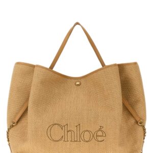 Raffia ChloÃ© Clover shopping bag
