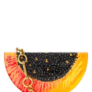 Printed metal ChloÃ© Tropicus Papaya clutch