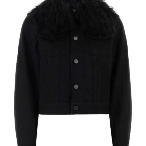 Black denim jacket