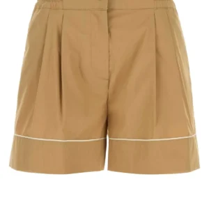 Beige poplin shorts