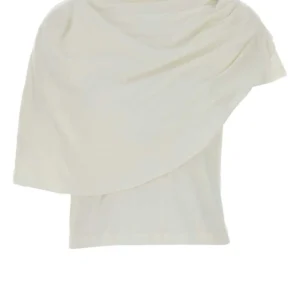 White cotton blend t-shirt