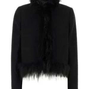 Black boucle jacket