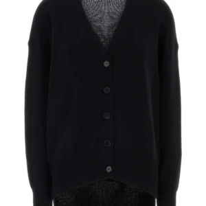 Black cashmere oversize cardigan