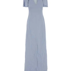 Powder blue viscose long dress