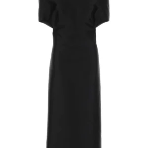 Black taffeta dress