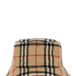Embroidered wool reversible bucket hat