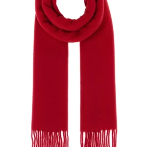 Red wool scarf