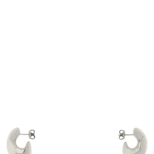 Silver metal earrings