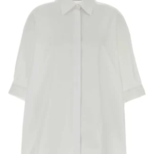 White poplin oversize shirt