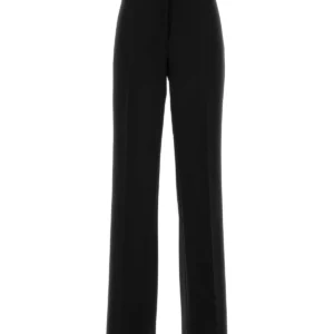Black stretch wool pant
