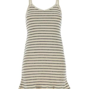 Embroidered cotton blend mini dress