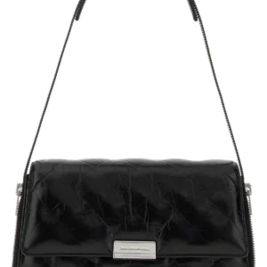 Black leather Siren shoulder bag