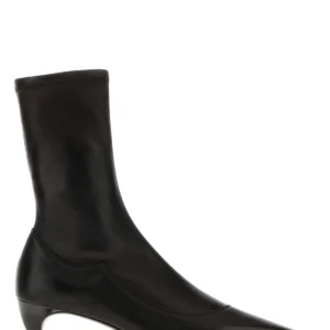 Black nappa leather Valerie ankle boots
