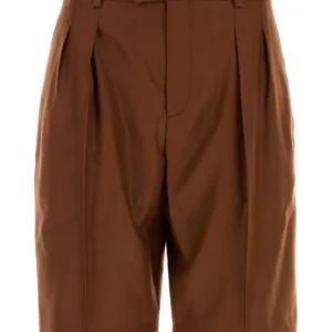 Caramel cashmere bermuda shorts