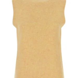 Melange yellow wool vest