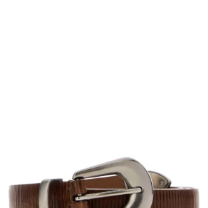 Brown leather belt