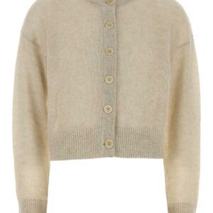 Sand mohair blend cardigan