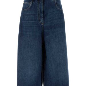 Denim wide-leg jeans