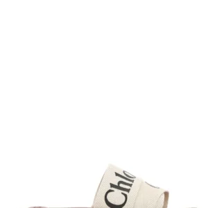 Ivory linen Woody slippers