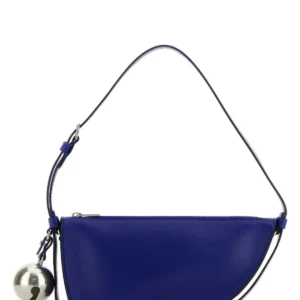 Blue leather Shield mini shoulder bag
