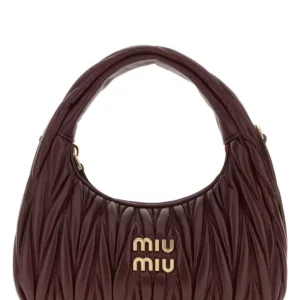 Burgundy nappa leather Wander handbag