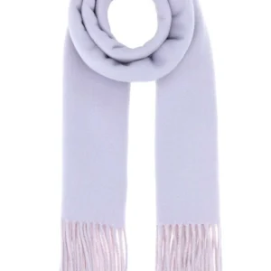 Lilac cashmere reversible scarf