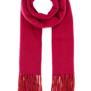 Fuchsia cashmere reversible scarf