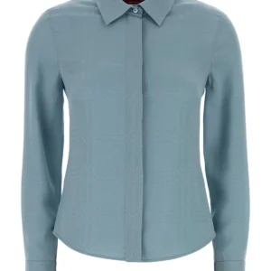 Light-blue silk shirt
