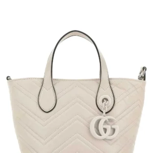 Ivory leather small GG Marmont handbag