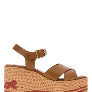 Camel leather ChloÃ¨ Sand wedge