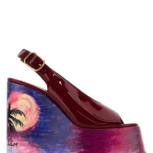 Tiziano red leather Maxime wedges